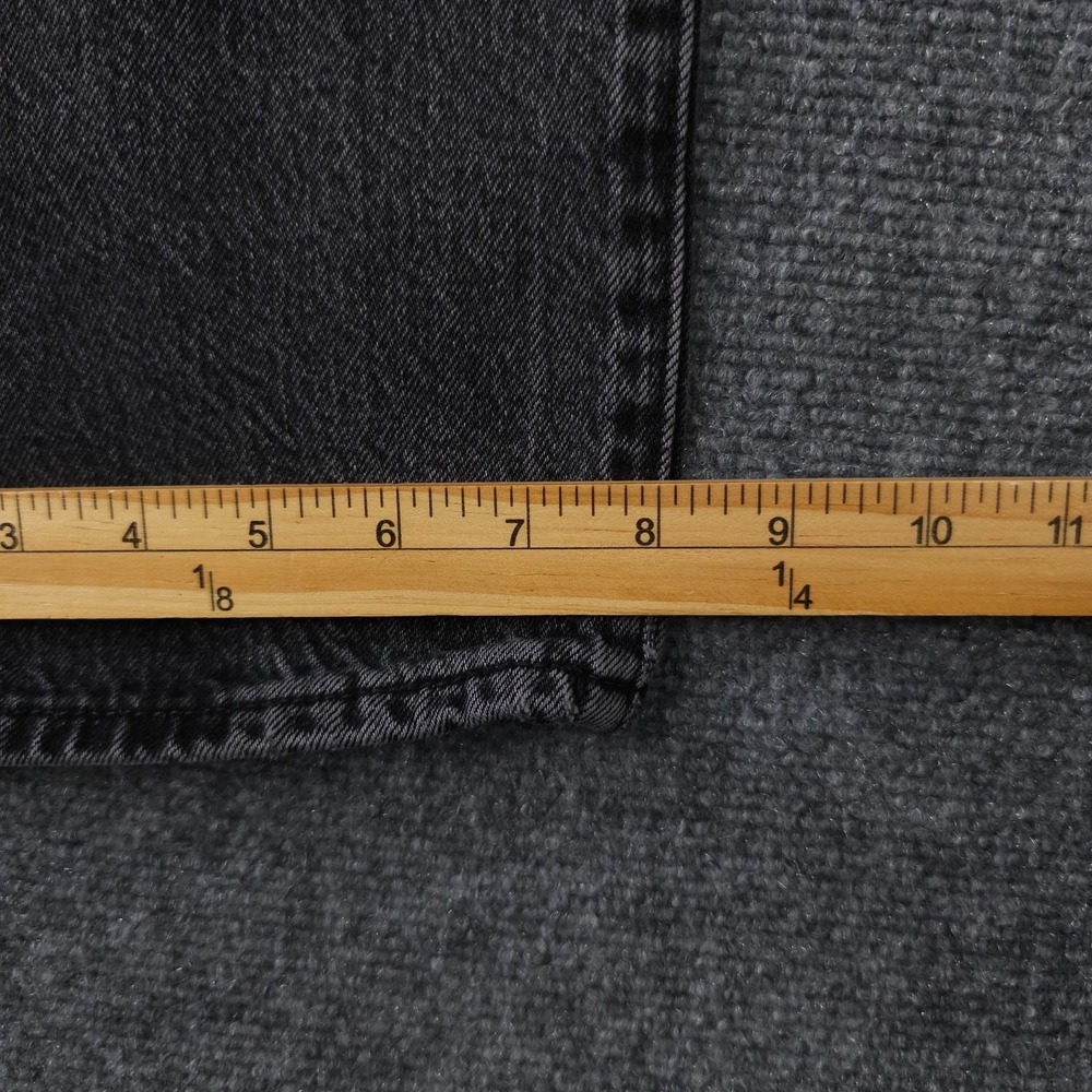 Levis 501 Jeans Mens 34x35* Washed Black Button Fly Straight Leg Cotton Denim - Picture 9 of 13